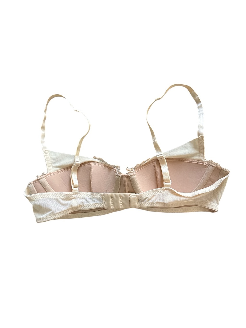 CHANTAL THOMASS Victoria's Secret Y2K Vintage Underwire Bra 34B Lace Bows Rare - Picture 2 of 3